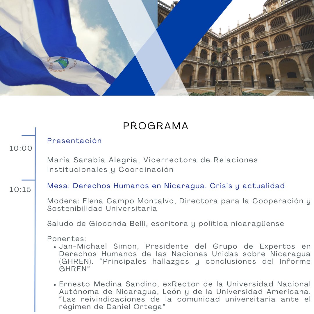 VoluntariosUAH's tweet photo. El próximo 9 de mayo el #HubUAH_Comprometida organiza el encuentro: “la Educación Superior y los #DerechosHumanos en Nicaragua”(presencial y en streaming). 
Inscripciones: https://t.co/kcQ8NpK15F
Directo: https://t.co/7WDR5d5oXG
#cooperación #ODS #ONU #Nicaragua https://t.co/wg1Ihfenkj