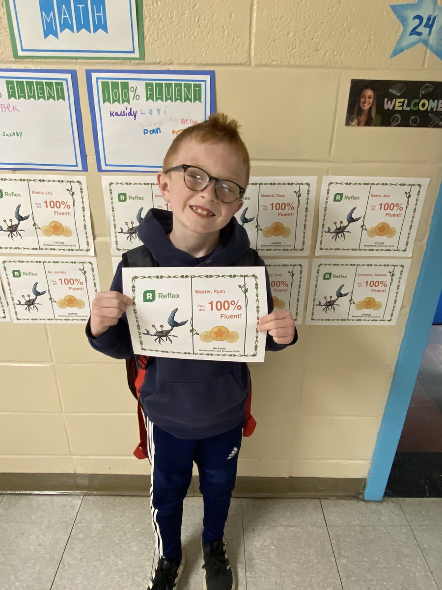 Congratulations to Ryan for reaching 100% fact fluency on Reflex!!! 🤩 <a href="/ExploreLearning/">ExploreLearning</a> <a href="/HTShuskies/">Harmony Township School</a>