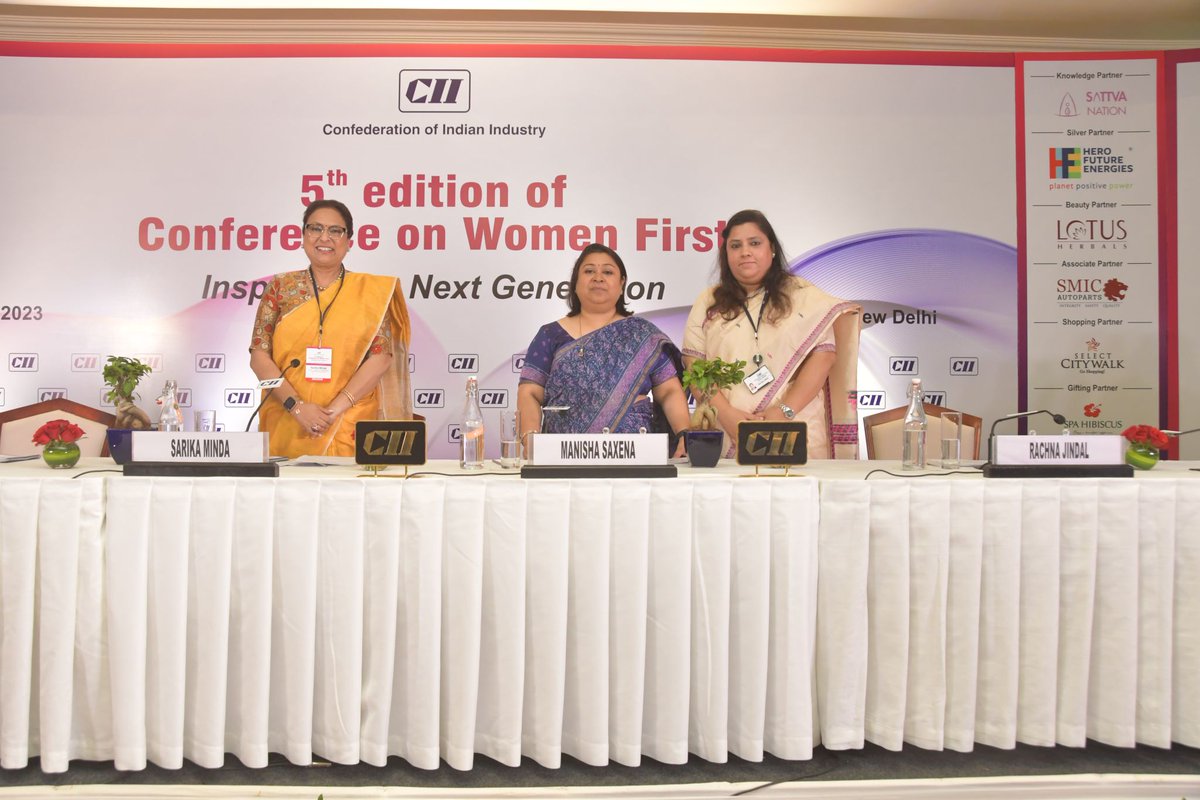 cii4nr's tweet photo. #CIIDelhi State successfully organized the CII - 5th edition of Conference on #WomenFirst on Tuesday, 11 April 2023 at New Delhi.  This unique conference has been well appreciated by the participants who had joined us.

#WomenEmpowerment #WomenLeadership #CII4NR (1/3)
@FollowCII https://t.co/2NBfL0YU4e