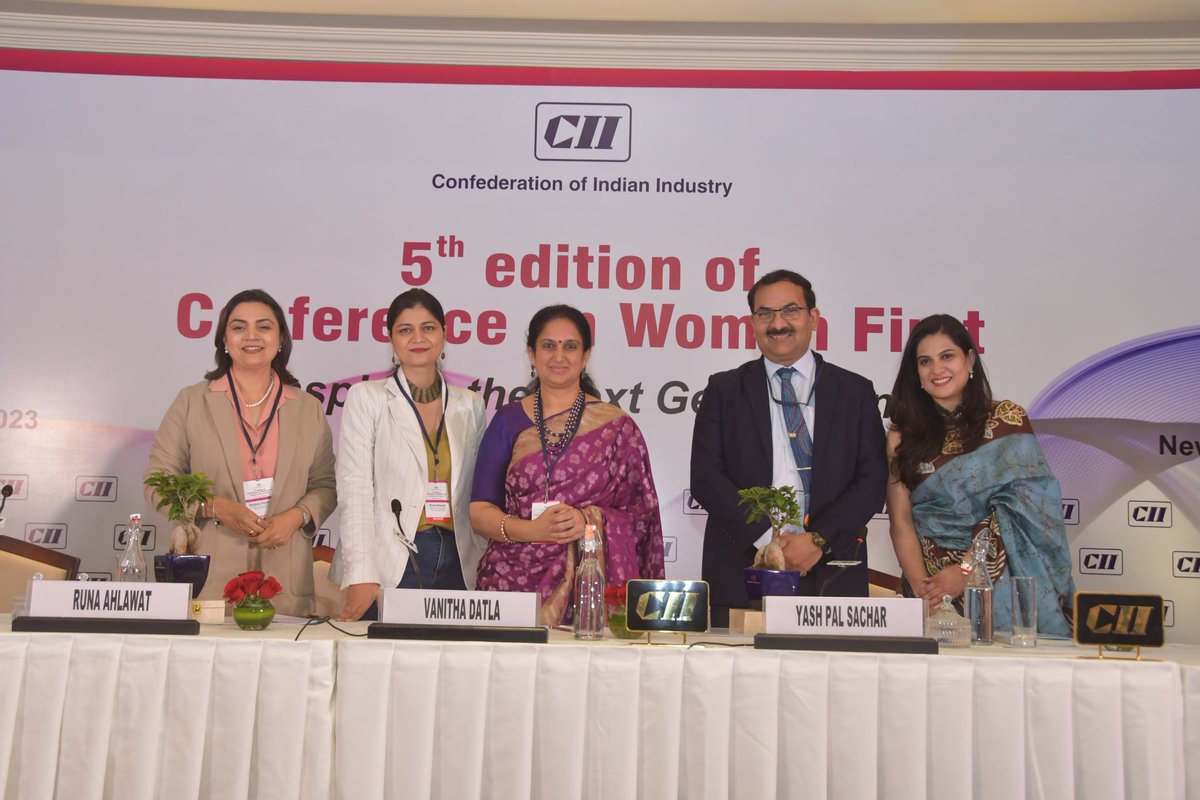 cii4nr's tweet photo. #CIIDelhi State successfully organized the CII - 5th edition of Conference on #WomenFirst on Tuesday, 11 April 2023 at New Delhi.  This unique conference has been well appreciated by the participants who had joined us.

#WomenEmpowerment #WomenLeadership #CII4NR (1/3)
@FollowCII https://t.co/2NBfL0YU4e