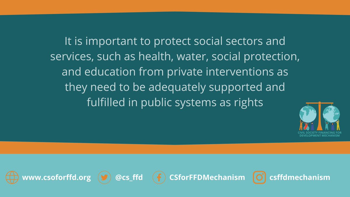 Governments must review development outcomes of public-private-partnerships, blended finance and other financing mechanisms established to promote a ‘private finance first’ approach to infrastructure and public services. #EconomicJustice #FfD4 #Fin4Dev