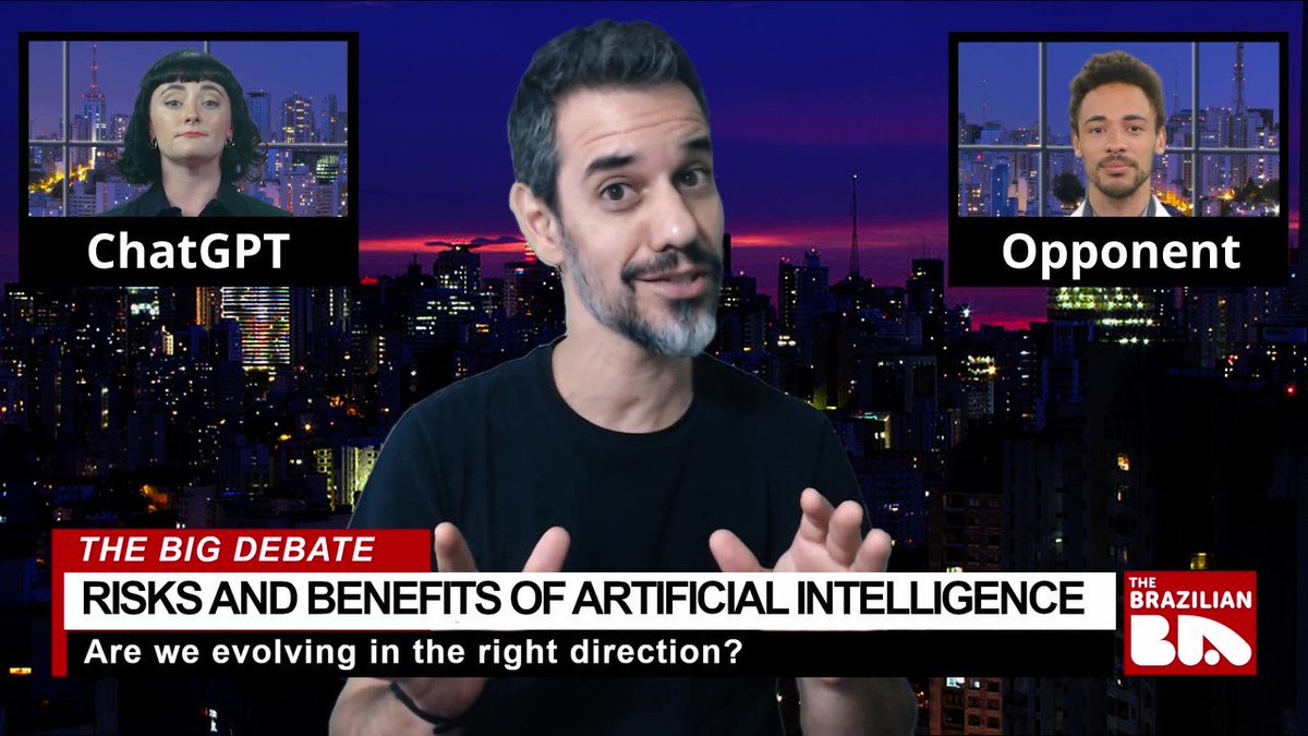 I called #ChatGPT once again to discuss the AI, but now I got a good opponent to question it. 
youtu.be/atNj0C_eWto 

#thebrazilianba #ArtificialIntelligence