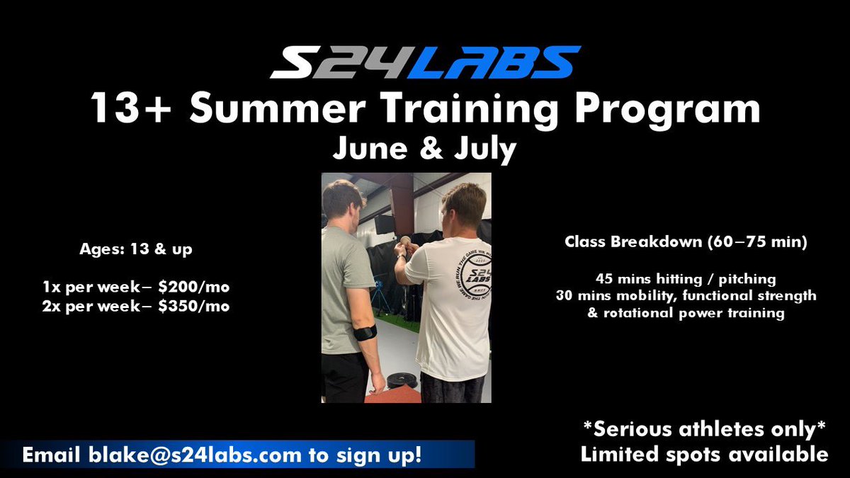 Middle school &amp; High school players ⬇️ 

Summer training is right around the corner. Get signed up!