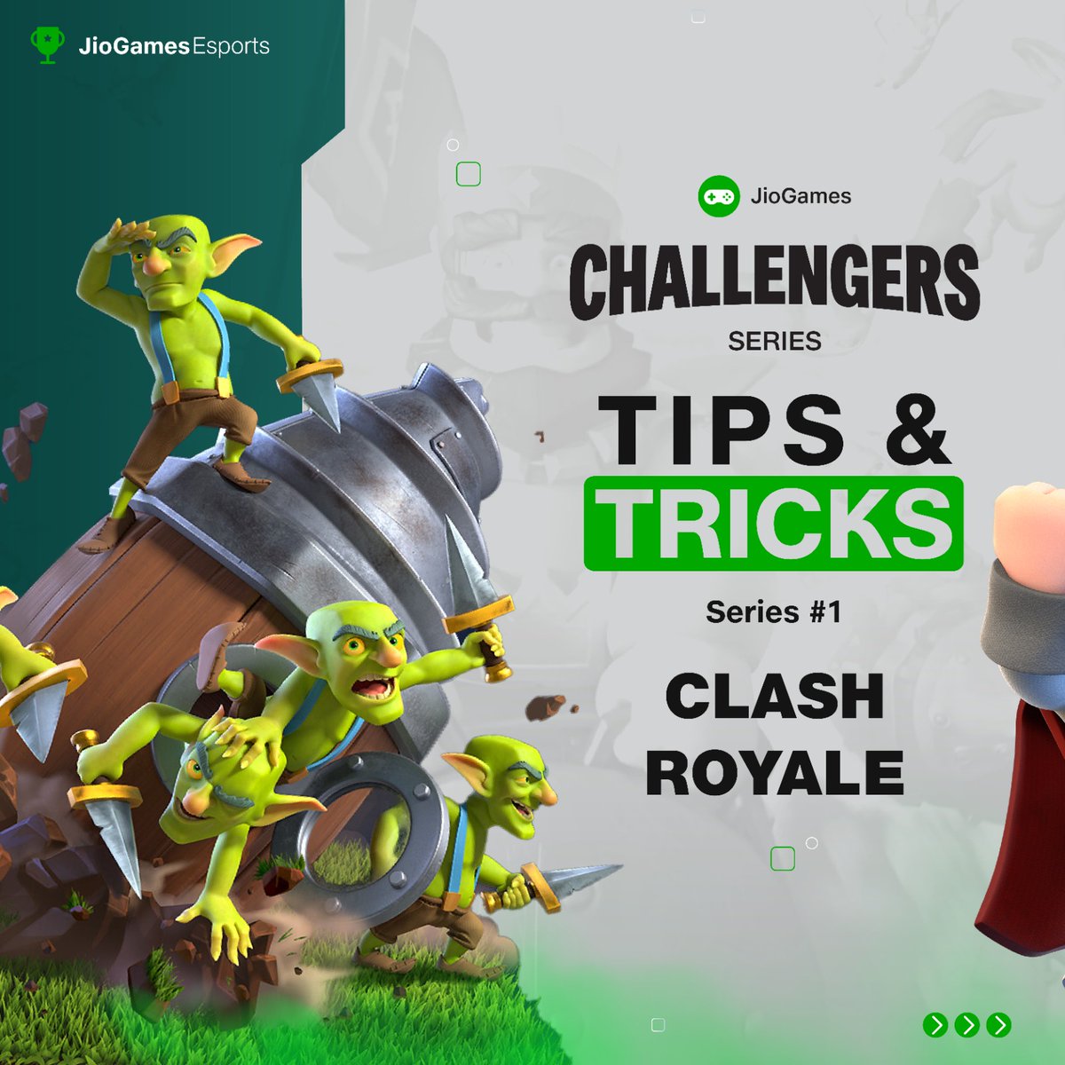 JioGames's tweet photo. Unlock the secrets of #ClashRoyale with these pro tips ๐๏ธ๐ฅ
Participate in the #JioGamesChallengersSeries tournament now!
Link here - https://t.co/orkgNCIlPL
#Esports #Gaming #IndianGamingCommunity #IndianGamer #EsportsIndia #CompetitiveGamer #gamingcommunity #Competition #fun https://t.co/MXf4yxuzeV