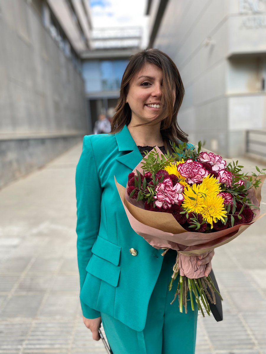 GiuliaFornabaio's tweet photo. Last week, I successfully defended my PhD thesis on the biomechanics of colorectal carcinoma progression 🧫🔬👩‍🎓

It has been incredibly rewarding to discuss the results I obtained over my PhD with such a great defence jury: @MartinezLabIBEC, @ma1andrea and Dr. Caballero. https://t.co/HKuD0NBdpR