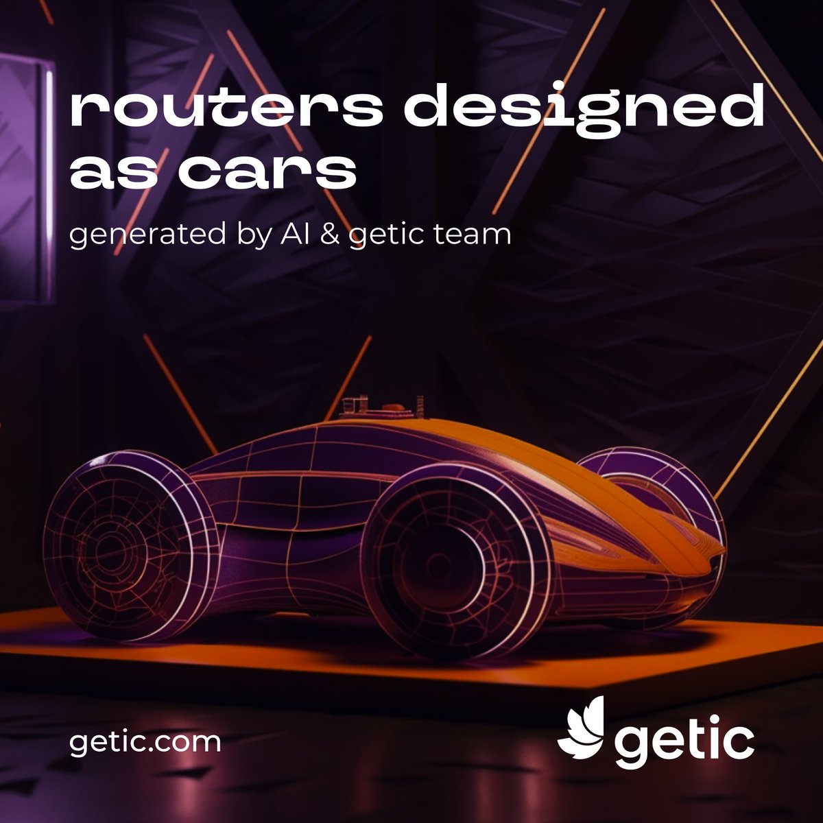 getic_com's tweet photo. You’ve seen routers as decor, now it’s time to get serious. 😎
Getic team, together with AI, presents to you… car routers! 🏎
How do you like this, Elon?
What should we do next?
Share your thoughts in the comments!
#getic #tech #ai https://t.co/sZ0xOqGcbt