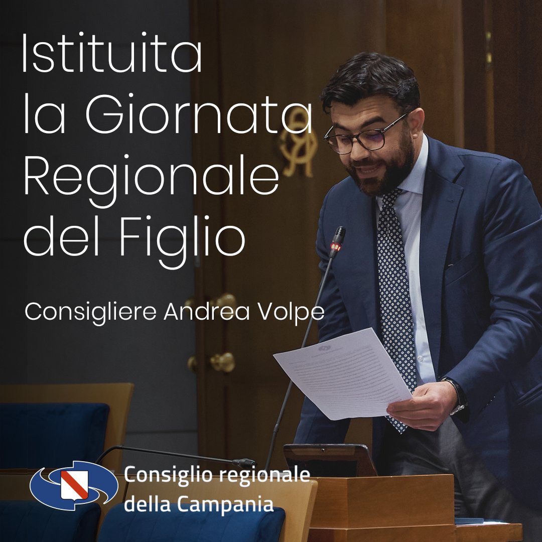crcampania's tweet photo. #regione #campania Il consiglio ha approvato la legge relativa all'Istituzione della Giornata regionale del figlio, ad iniziativa del consigliere regionale @andreavolpee https://t.co/V5jgXCBx92