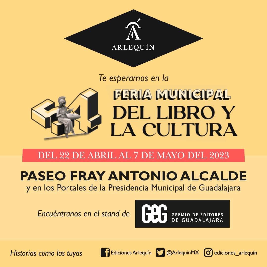 A partir del próximo sábado 22 de abril, podrás encontrar nuestros títulos en el puesto del <a href="/GdlGremio/">Gremio de editores de GDL</a> en el Paseo Fray Antonio Alcalde, frente a la Rotonda. 
#HistoriasComoLasTuyas