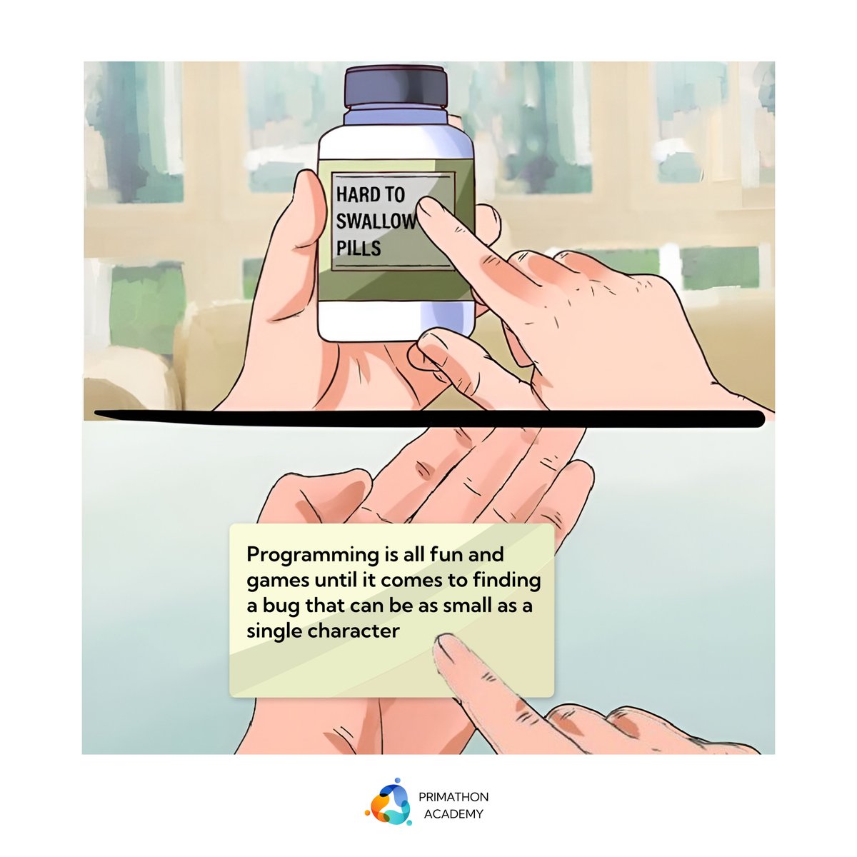 Academy_Prima's tweet image. Finding errors in a code isn&apos;t easy and all real programmers know that. What are some other hard pills to swallow for those who are learning software engineering? Tell us in the comments below!
.
.
.
#SoftwareEngineering #LearningCurve #ProgrammingChallenges #HardTruths