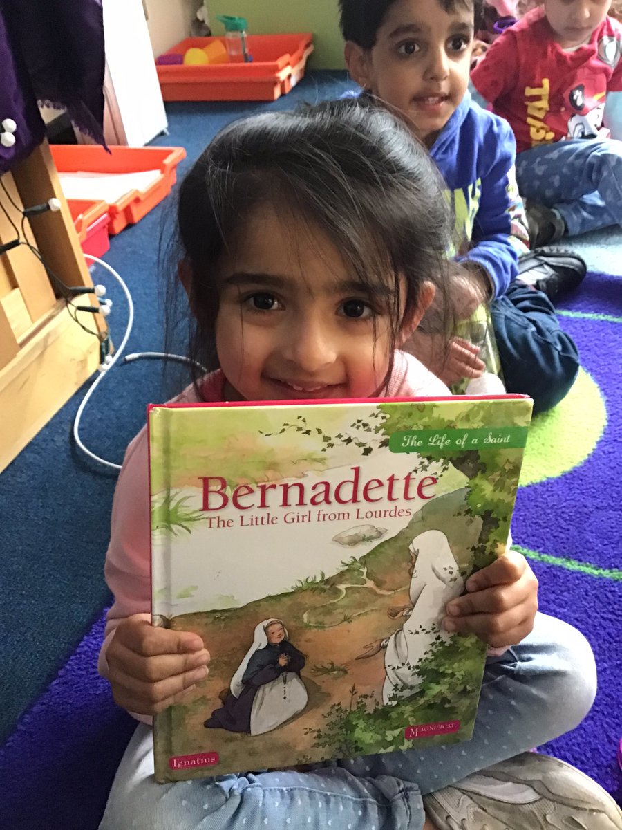 StBernsPrimary's tweet photo. We have been learning all about St Bernadette in nursery today #feastday #classsaint #stbernsRE https://t.co/iw7GMBe2xN