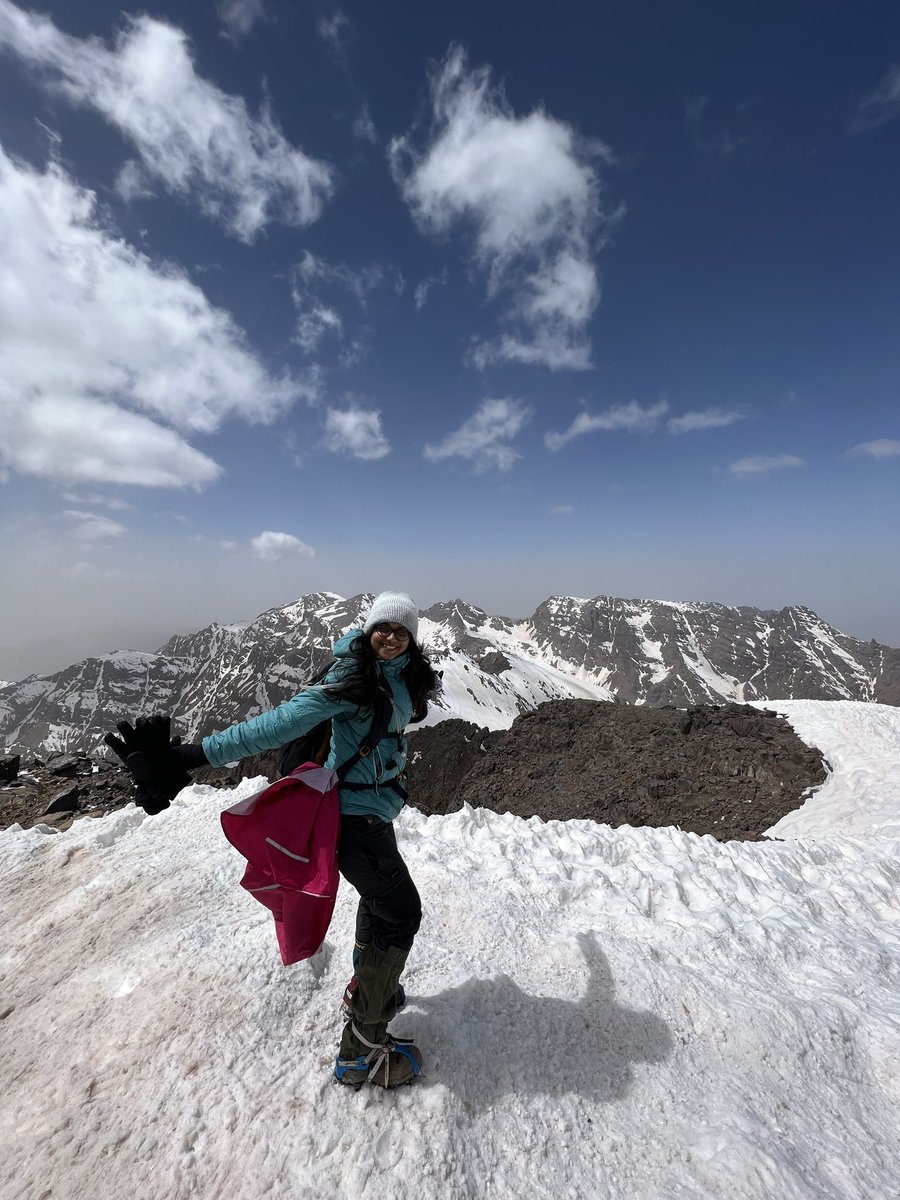 haasanthi's tweet photo. From the highest point of Morocco  - Mount Toubkal at an altitude of 4167m. Toubkal is also the highest peak in Northern Africa and Atlas mountain range. 

#mountaineering #mountains #highestpeaks https://t.co/Cjj5lwmuF7