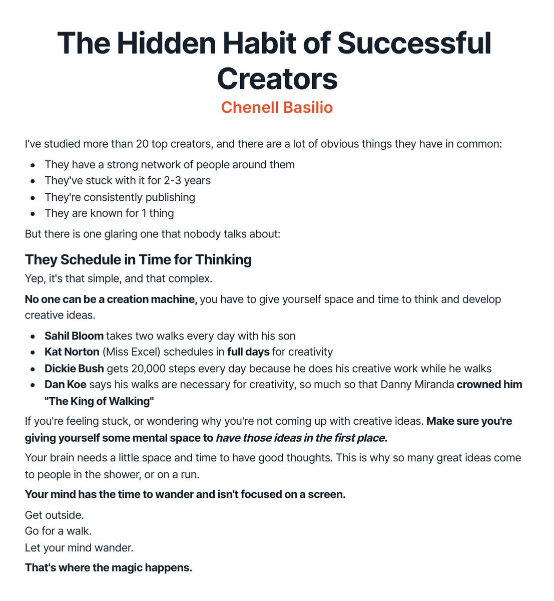 chenellco's tweet image. I&apos;ve studied more than 20 top creators, and there are a lot of obvious things they have in common.

But there is one glaring one that nobody talks about: