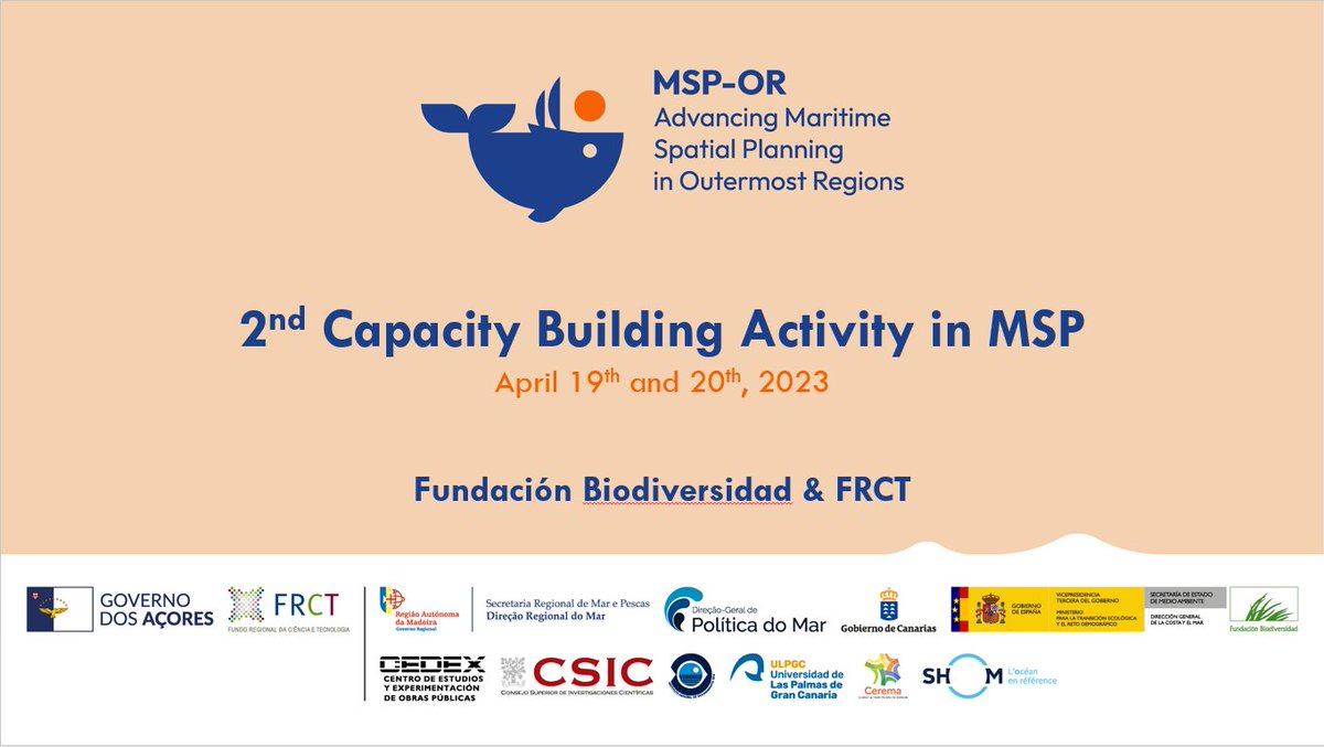 MSPforRUP's tweet photo. 📢Today was the first day of the 2nd Capacity Building Activity in #MSP! 👏
It was great to hear our speakers and everyone's inputs on the #MSP topic!
We count with your presence at day 2⃣!
👉Read more here: https://t.co/Ep2hWe148R
👉Register here: https://t.co/IGegpKwVel https://t.co/ofX6GYhsMb