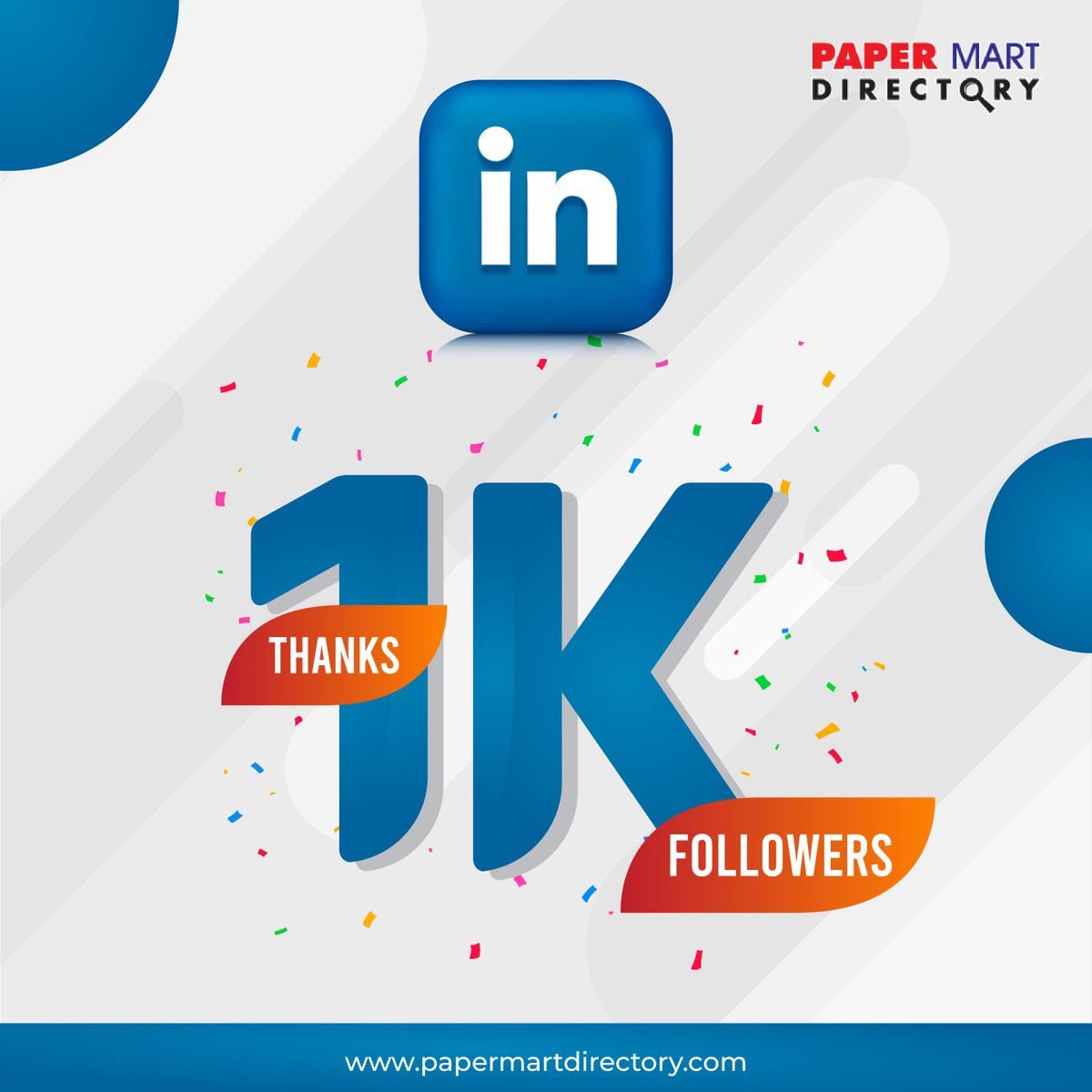 We are excited to share that @PMDirectory1 recently hit the 1000+ follower mark on our #LinkedInPage.

Not a ‘follower’ yet? Join us Now on LinkedIn: linkedin.com/company/paperm…

#PaperMartDirectory #Followers #LinkedinFollowers #PaperIndustry #PaperDirectory #PaperMart #Directory