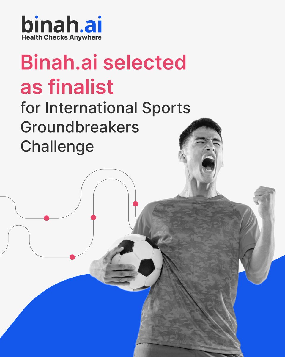 binah_ai's tweet photo. ⚽ We are thrilled to share that @binah_ai has been selected as a top finalist for our solution to provide a non-invasive way to capture additional vital signs of football players and help build a more complete player profile for analysis.
@Sport_GSIC #GSIC #sporstech https://t.co/wxn2oNC28g