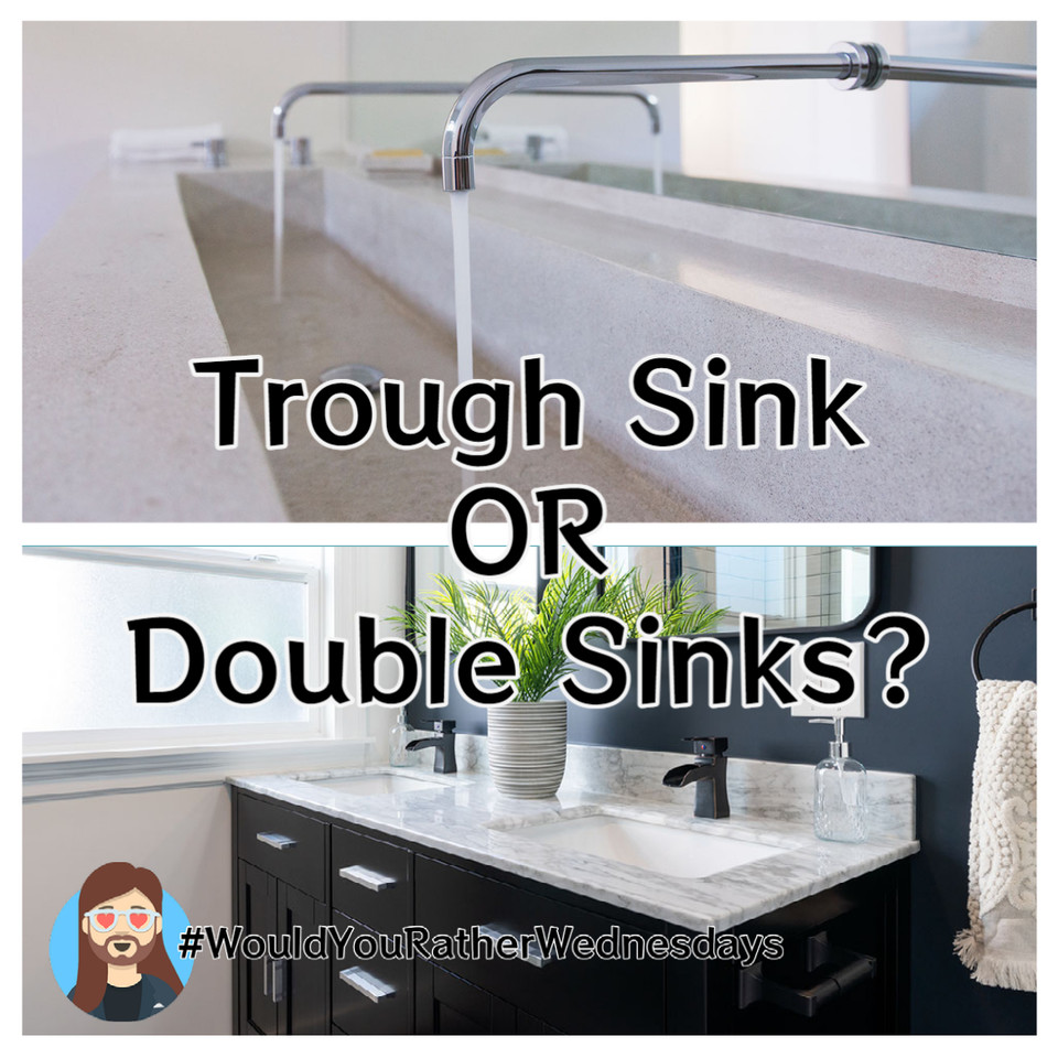 JamesWNormanJr's tweet photo. When designing larger bathrooms, trough sinks & double vanities are two popular options. Given the choice between a trough sink & a double vanity what would you do? #WouldYouRatherWednesdays #troughsink #doublevanity @jameswnormanjr (904) 664-4995 https://t.co/YLZT6Cga6z