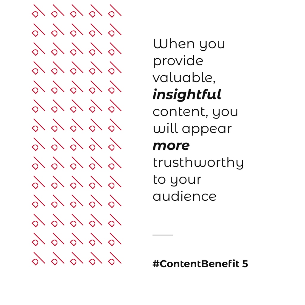 DMBC_global's tweet photo. #ContentBenefit 5 Great content improves audience retention. When you provide valuable, insightful content, you will appear more trusthworthy to your audience and thus, they will be more willing to keep interacting with your brand. https://t.co/FXt8H3laYR