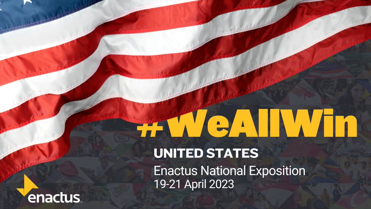 enactus's tweet photo. Good luck to all teams competing in the @Enactus_USA National Exposition taking place in Dallas, Texas 19-21 April, 2023! 🌟 

#Enactus #WeAllWin #ThriveWithEnactus #NextGenLeaders https://t.co/4B5uMXXKKZ