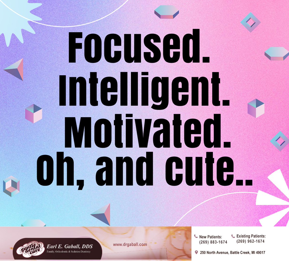 DrGaball's tweet photo. #motivation #inspiration #earlgaballDDS #battlecreek #MI https://t.co/3pf0a39Eup