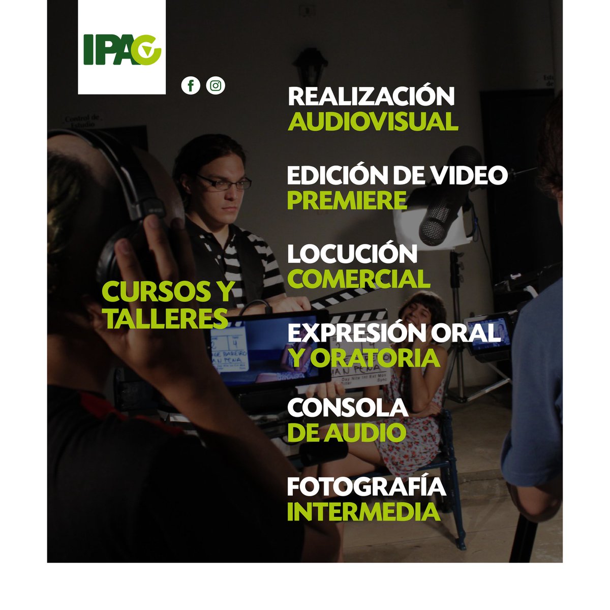 ipacpy's tweet photo. Acercate al mundo de las comunicaciones, la elaboración de videos 📹, fotografía 📸, mezcla de sonidos 🎧y la expresión oral 🎤

Más información 👇
📲0961538507
📲https://t.co/7StAlpHoFP

#ipacpy
#audiovisualpy
#tumarcapersonal
#profesionalintegral
#comunicatusideas https://t.co/6WoR453Eii