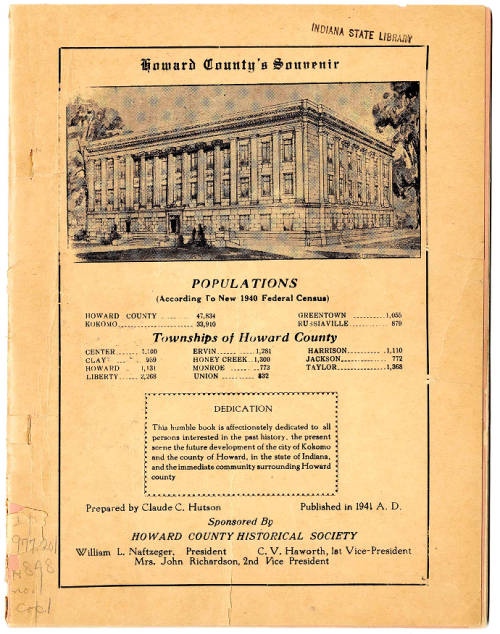 Indiana State Library on Twitter "Howard County is on the verge of its