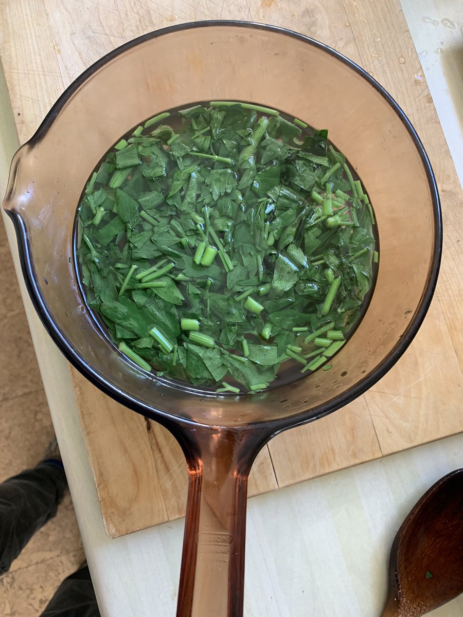 First lovage cordial of the year infusing.