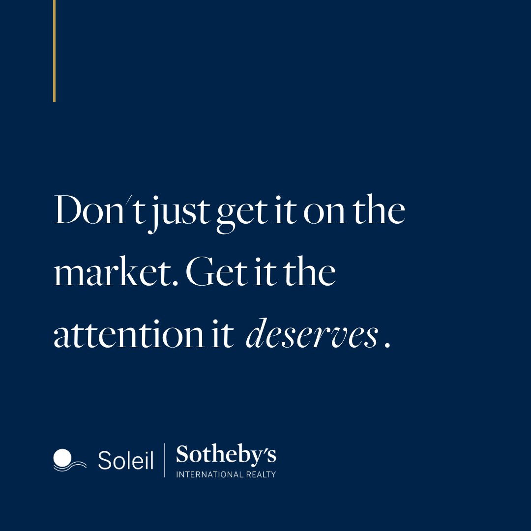 For those who demand an elevated service like none other, there's Soleil Sotheby's International Realty. We’re here for you to help sell your home at a scale you just won’t find anywhere else.