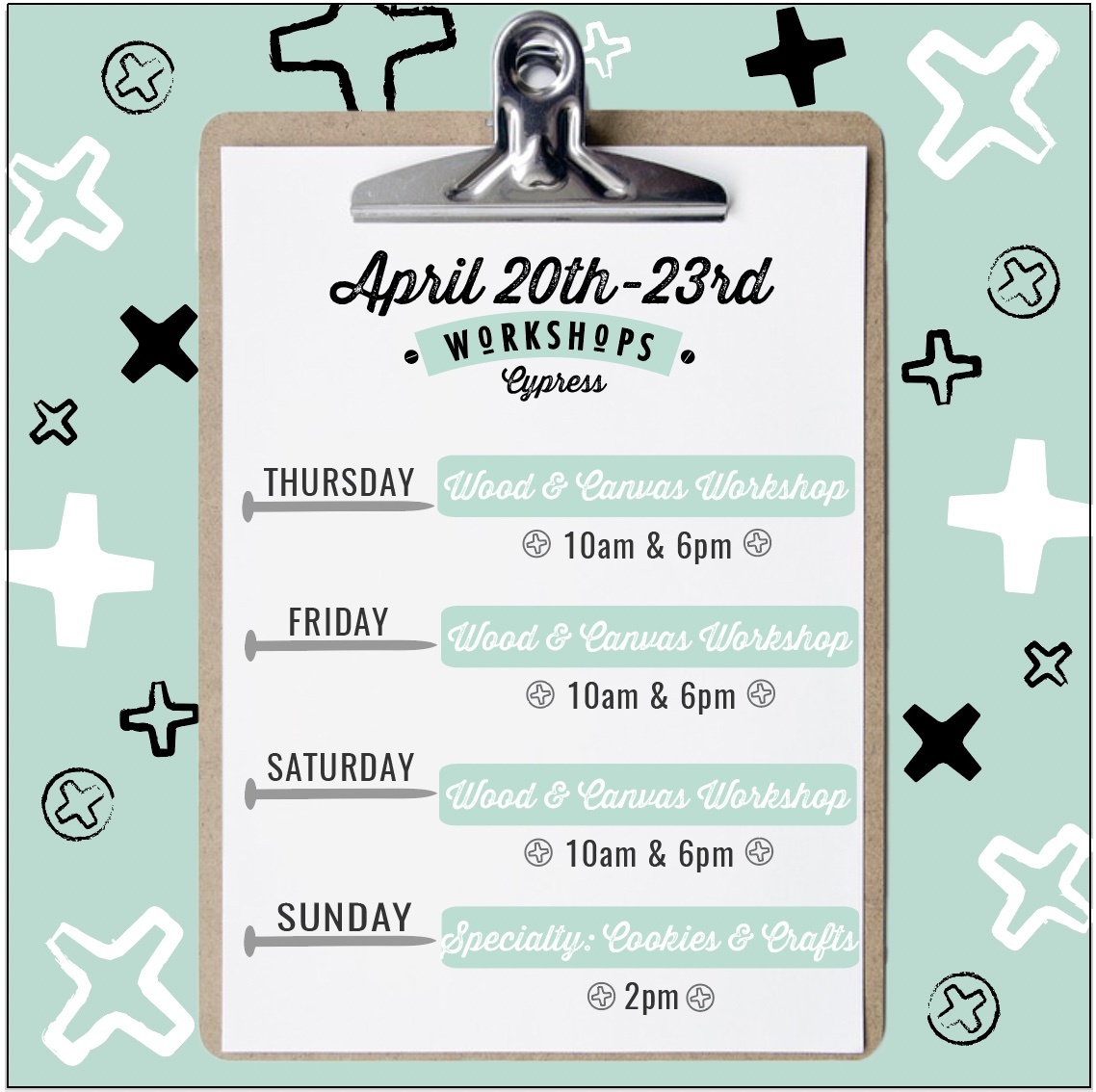 It's not to early to make plans for this rainy and cool weekend! Register at arworkshop.com/cypress/#sched…