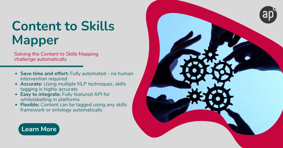 AndersPink's tweet photo. Content to Skills Mapper by Anders Pink!
Solving the Content to Skills Mapping challenge automatically.
💡Save time and effort
💡Accurate
💡Easy to integrate
💡Flexible:
Find out more here: https://t.co/CaehvgIb0b
Get in touch for a demo today.
#skills #skillstagging https://t.co/ZYswhXFnd2