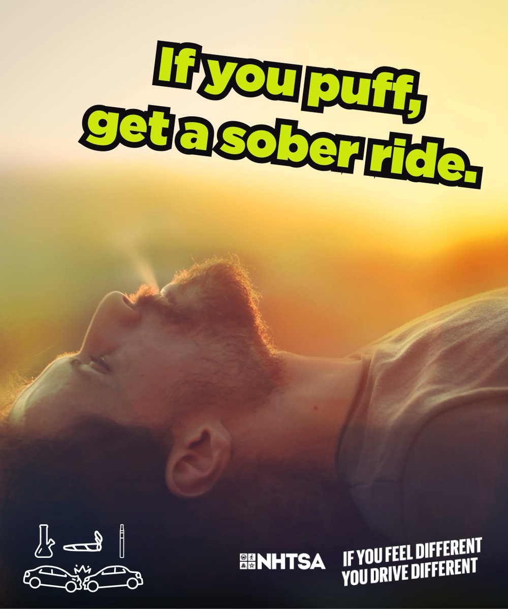 In 2019, 49% of drivers who were killed in crashes and were tested for drugs, tested positive. Remember: If You Feel Different, You Drive Different. #420 #ImpairedDriving