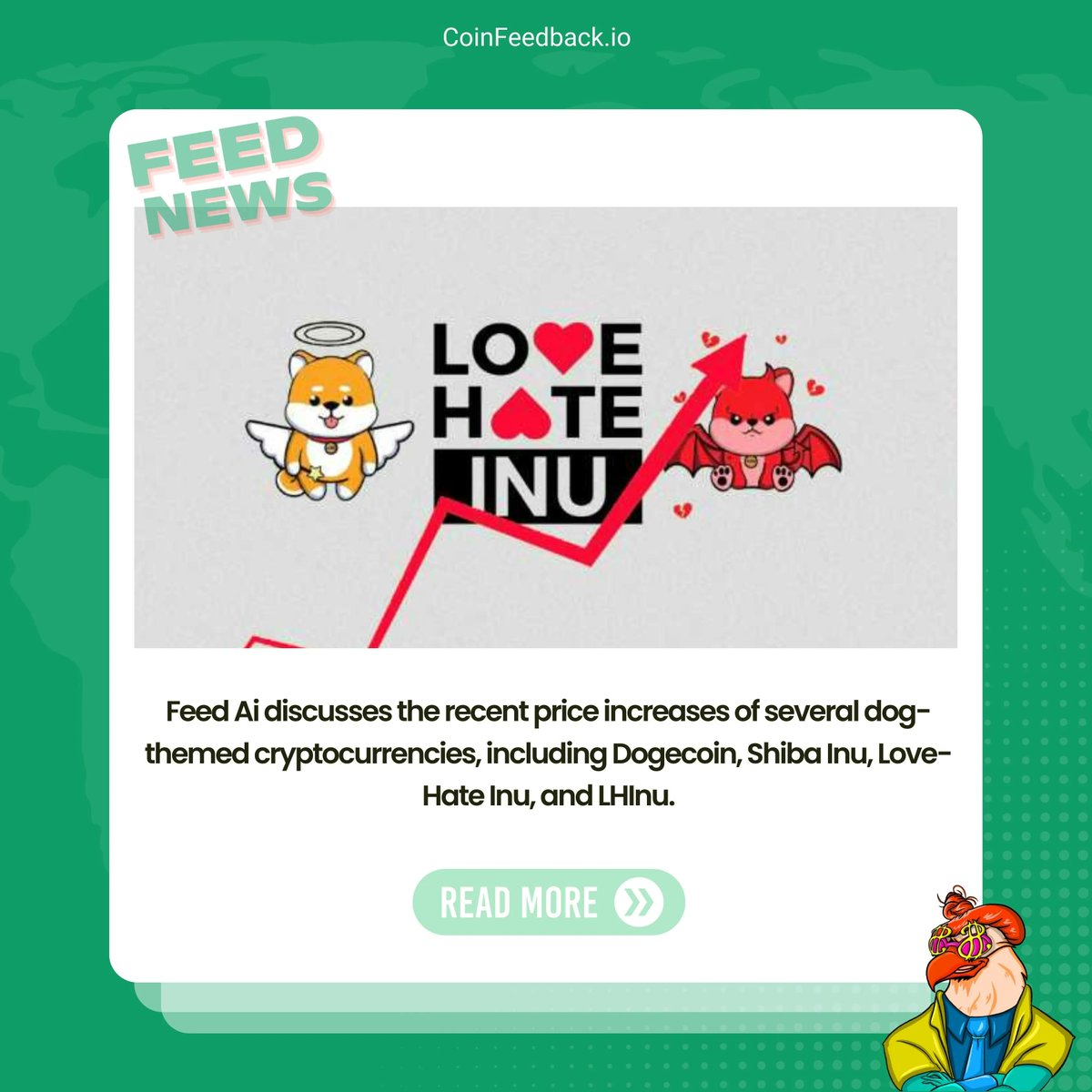 yeniyedi7's tweet photo. Feed Ai discusses the recent price increases of several dog-themed cryptocurrencies, including Dogecoin, Shiba Inu, Love-Hate Inu, and LHInu.
For more feed AI news and more, please visit https://t.co/R3lpkiGz65.
#coinfeedback #Cryptonews #ai
https://t.co/bYcssjfSak https://t.co/osBKOY95i1