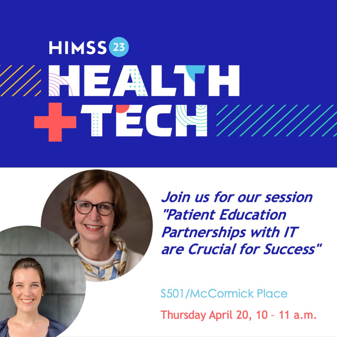 Healthwise's tweet photo. Our #HIMSS23 speaking session is tomorrow!  Don't miss this session given by Healthwisers Jillian Shotwell and Connie Feilier and  @christianacare's Greg O'Neill! https://t.co/TC2k3DPzrl