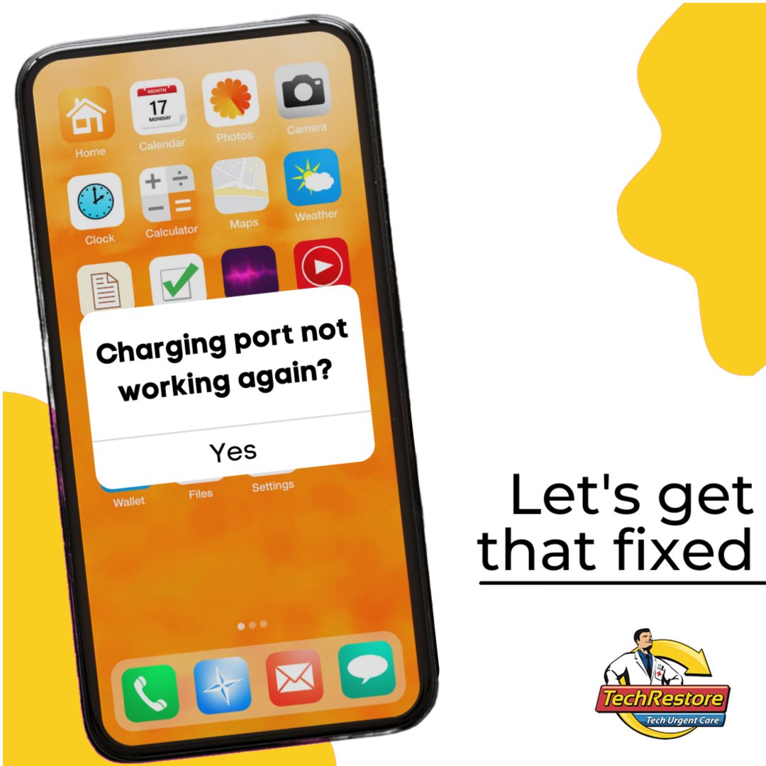 TechRestore (@techrestore) on Twitter photo When you plug your charger in to your phone does it not work? Bring it in to TechRestore and let us tell you if your charging port just need a cleaning or if it needs to be replaced. It's time to put the power back in your hands! 🔌🔋 When you plug your charger in to your phone does it not work? Bring it in to TechRestore and let us tell you if your charging port just need a cleaning or if it needs to be replaced. It's time to put the power back in your hands! 🔌🔋