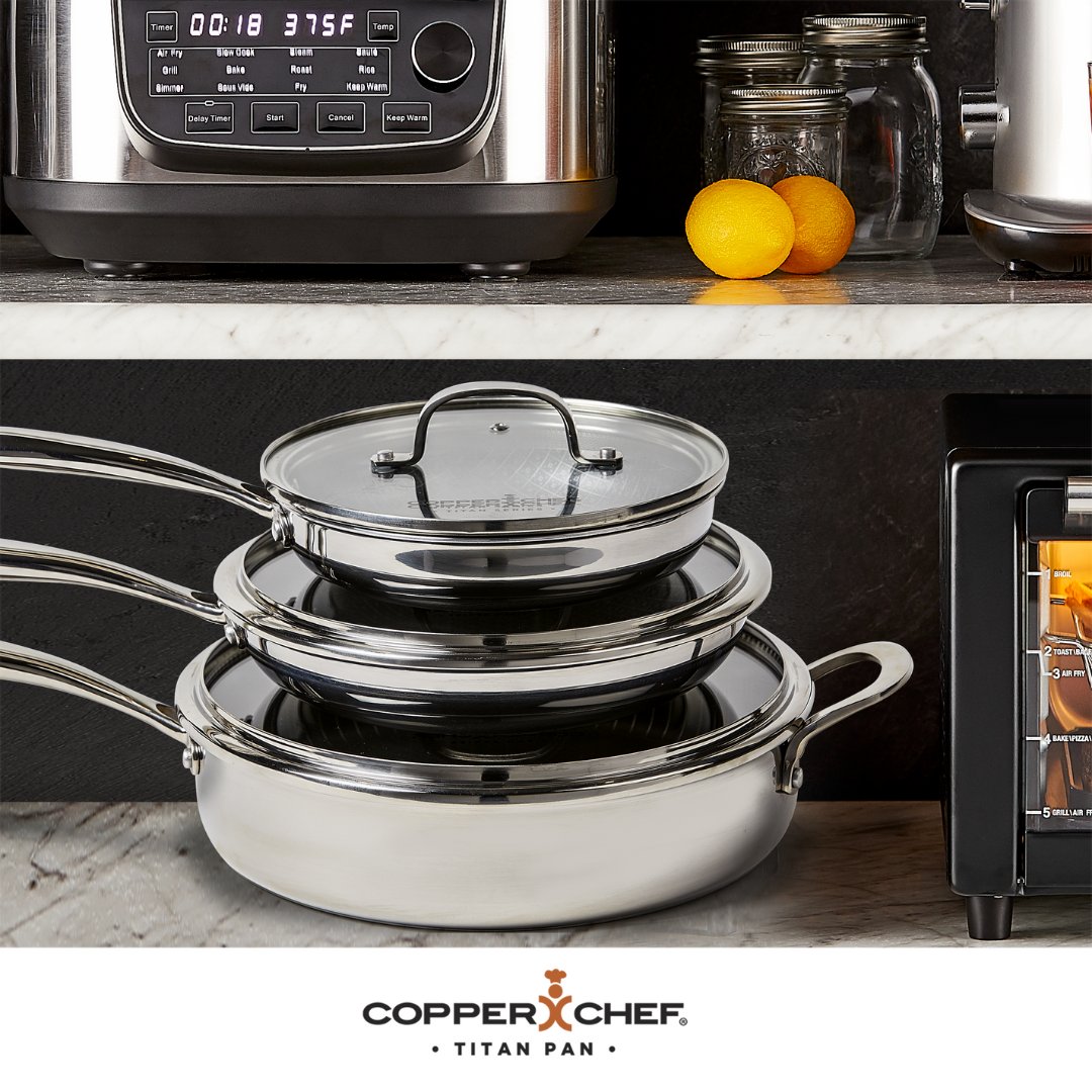 copper_chef's tweet photo. 🌷Spring cleaning and organizing are in full swing. Get rid of the clutter with the Copper Chef® Titan Pans! Fully stackable for a tidy kitchen!

Shop Now 🔗 https://t.co/F9nCYlHHMP

#CopperChef #Titan Pan #SpringCleaning #StackablePans https://t.co/3thUozmzRS