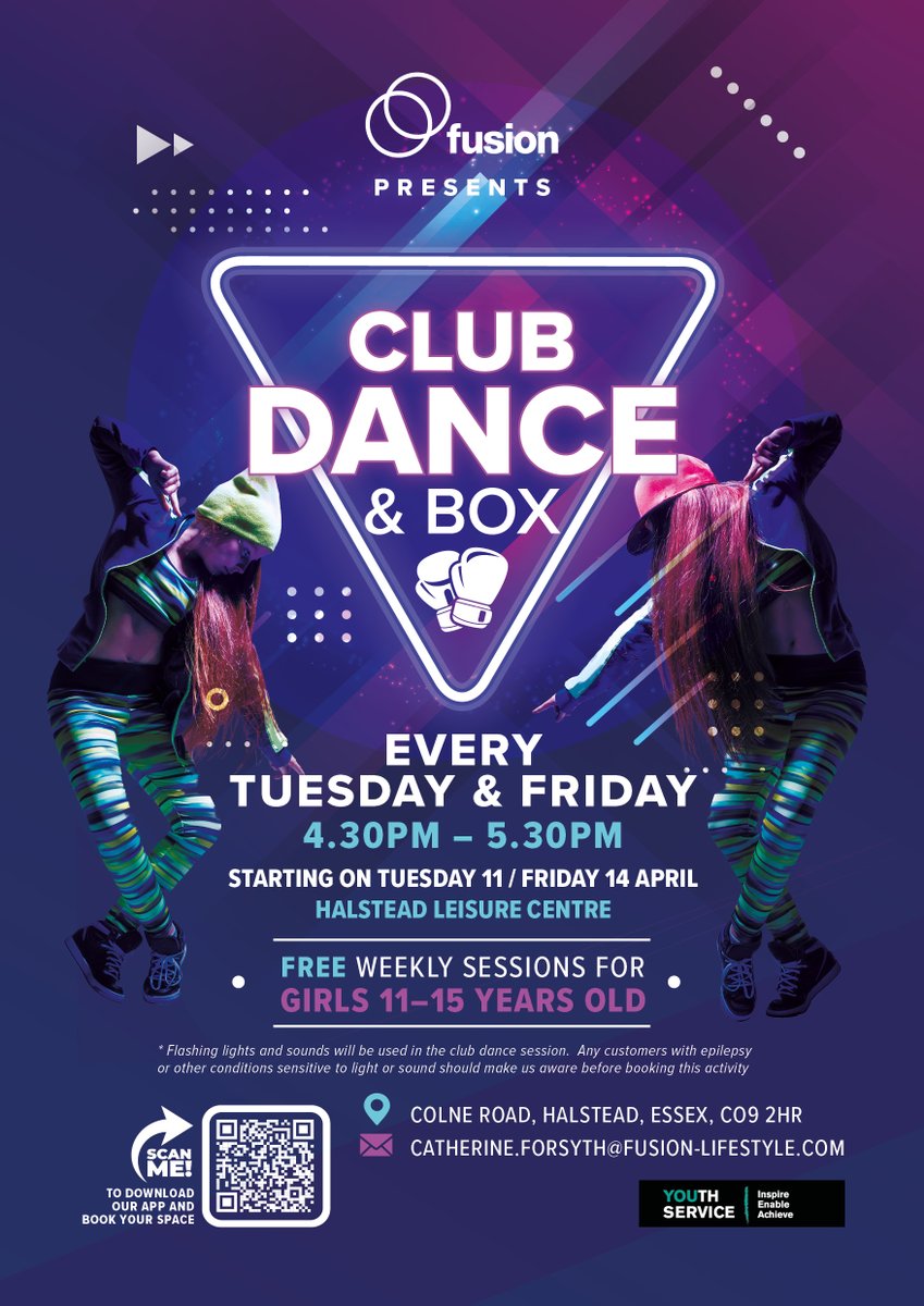 YouthEssex's tweet photo. Girls Club Dance and Box sessions every Tuesday and Friday Halstead Leisure Centre https://t.co/HpBPdXrK5Z