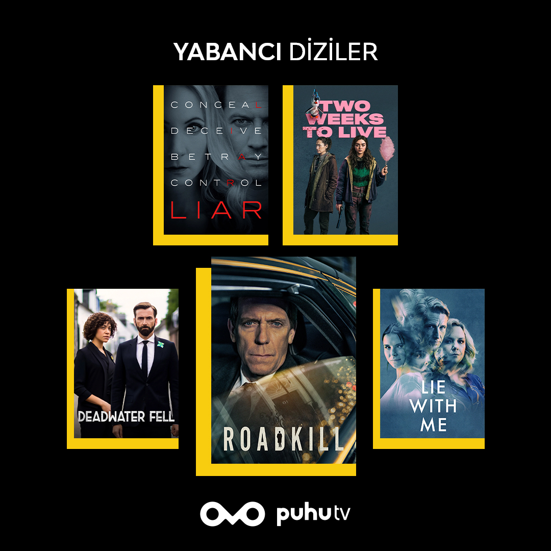 puhutv's tweet photo. Tüm zamanların sevilen yabancı dizileri #puhutv’de seni bekliyor. Hala izlemediysen, şimdi ücretsiz izle. 🦉
#Liar
#LieWithme
#DeadwaterFell
#Roadkill
#TwoWeeksToLive
#BuGözdenBak #YabancıDizi https://t.co/UN3CRdecyw