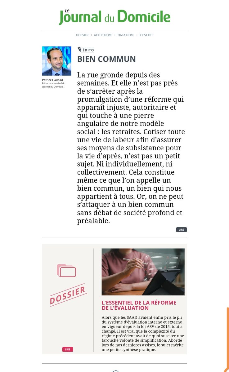 Loi bien vieillir, inflation, réforme de l'évaluation, appels à projet, toute l'actu du #domicile est dans la news JDD : ehpa.fr/newsletter/New…
#aideadomicile
@Ehpa_Presse