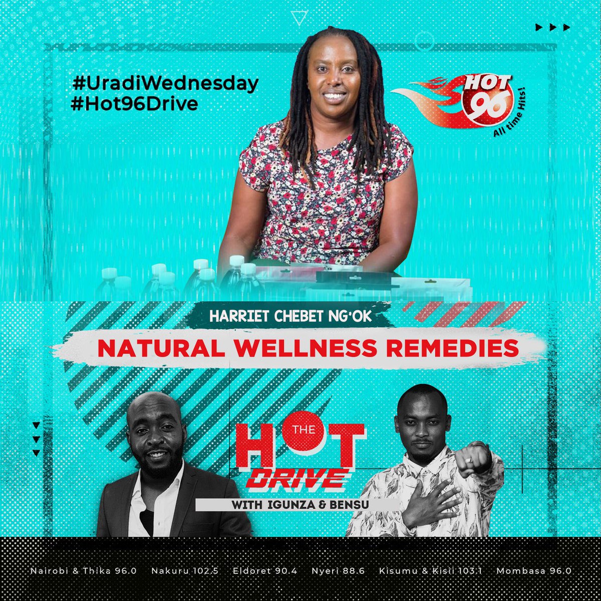 Hot_96Kenya's tweet image. Wednesday are for getting things done....uradi got you covered as today's guest will be giving us more insight on natural remedies don't touch that dial
#uradi
#Hot96drive