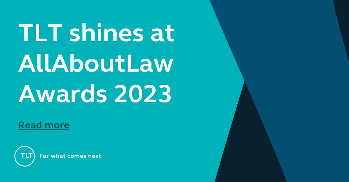 TLT_LLP's tweet photo. We’re pleased to announce we have won Most Engaging Law Firm and been commended for Most Popular Law Firm at the @AllAboutLaw Awards 2023, reflecting TLT’s excellent career opportunities and efforts to open up the legal sector. https://t.co/cpDAbSw60x https://t.co/Dgm2DbD4Ap