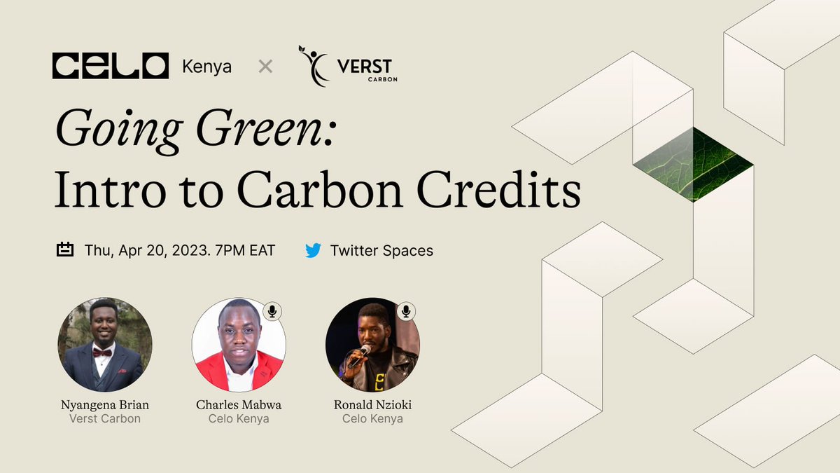 Carbon credits in Africa provide a win-win opportunity for both the environment and local communities, encouraging sustainable practices &amp; generating revenue for development. Join Brian from <a href="/Verstcarbon/">Verst Carbon</a> together with <a href="/mabwacharles/">Mabwa Charles</a> and <a href="/nziokianalo/">Ronald Nzioki</a> for an intro to carbon credits