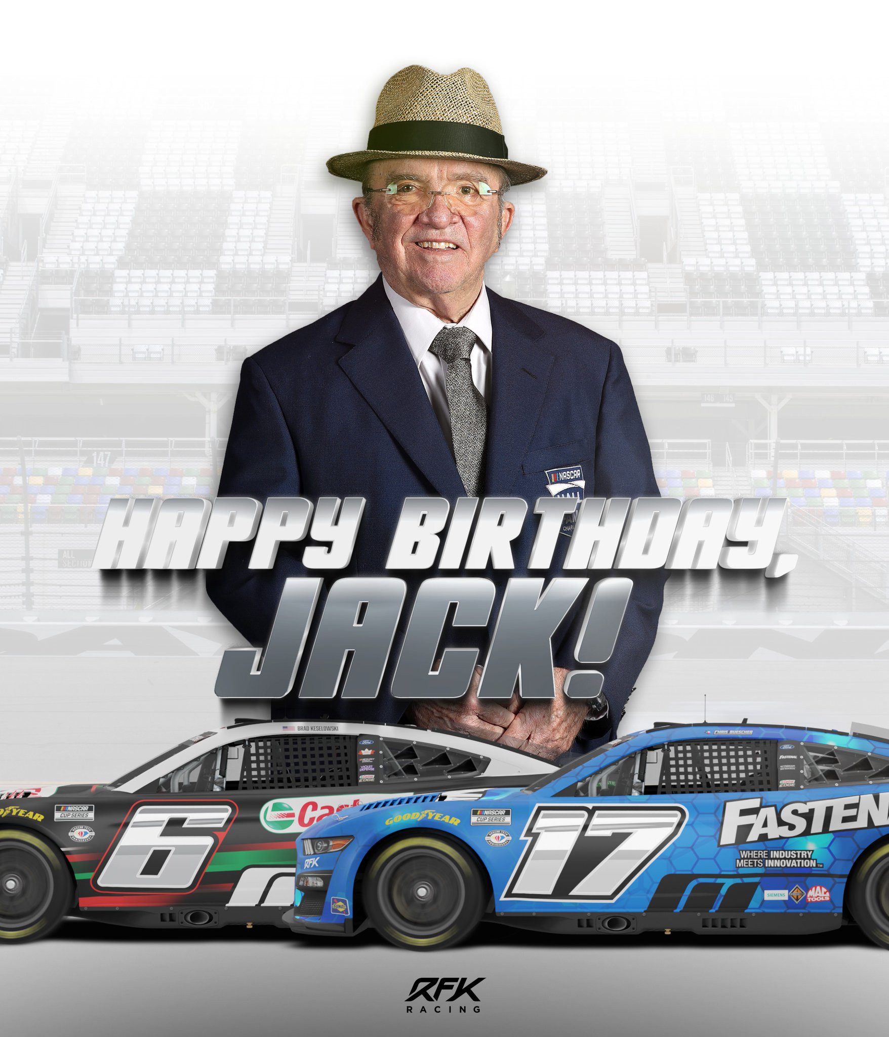 Celebrating the man who established our team and our legacy. 

Happy Birthday, Jack Roush! 