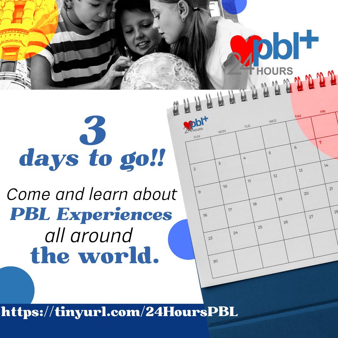 Education should be about helping our communities, sharing experiences, discussing topics that matter. That's why, this event is for students, done by students. #24HoursPBL #PBL #Learningbydoing #students 
tinyurl.com/24HoursPBL
