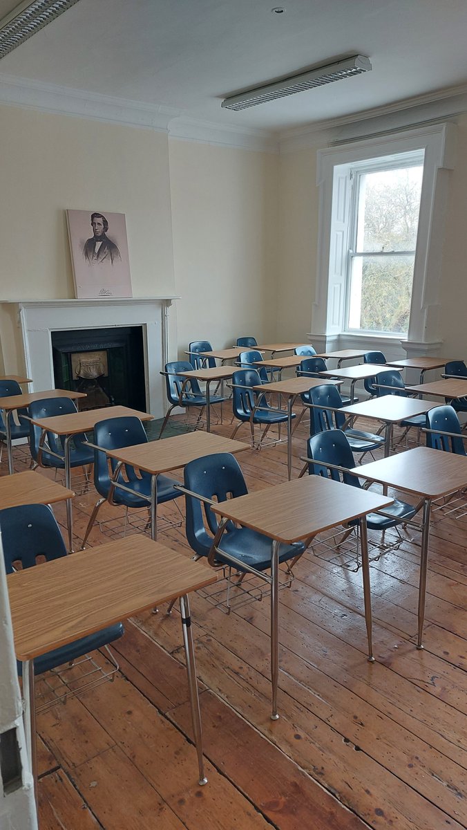 Sir William Wilde, Oscar's dad, died in this room at 4pm on April 19, 1876. It is now one of our lecture halls.