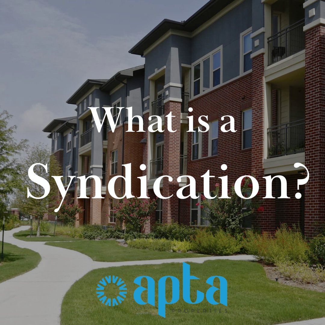 AptaProperties's tweet photo. A syndication is a group of people who pool their money together to purchase an asset that they wouldn't have been able to buy on their own. All syndicators are partial owners of the asset, or assets if it is a fund syndication like ours. 
Message us to learn more about our fund! https://t.co/M6zLAK460z