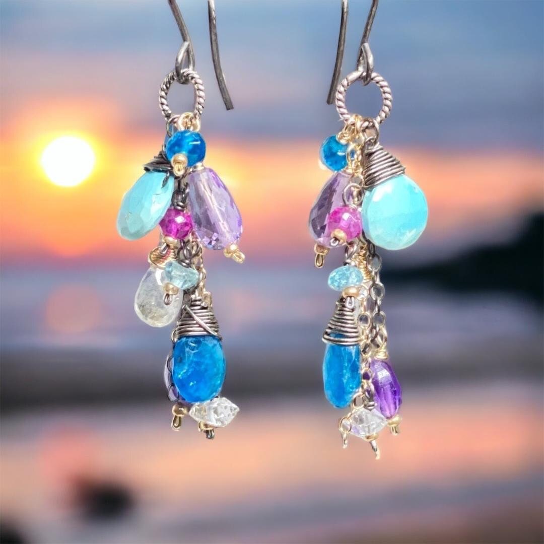 Excited to share the latest addition to my #etsy shop: Multi Gemstone Dangle Earrings, Turquoise Blue Purple Earrings, Mixed Metal Chain Earrings, Gift for Her etsy.me/3ol2WMt
#bluepurpleearrings #turquoiseearrings #dangleearrings #doolittlejewelry #mixedmetalearrings