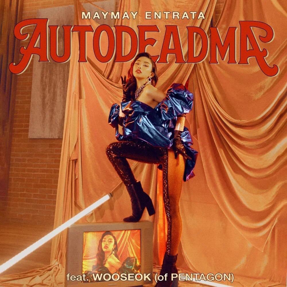OneMusicPH's tweet photo. The cat is out of the bag! @maymayentrata07’s next single is entitled “Autodeadma” and will feature Wooseok @WooSeokJung of kpop group @CUBE_PTG !!!

#Autodeadma #MaymayEntrata #Wooseok_PENTAGON @StarPopPH https://t.co/xl9jPcW3ll