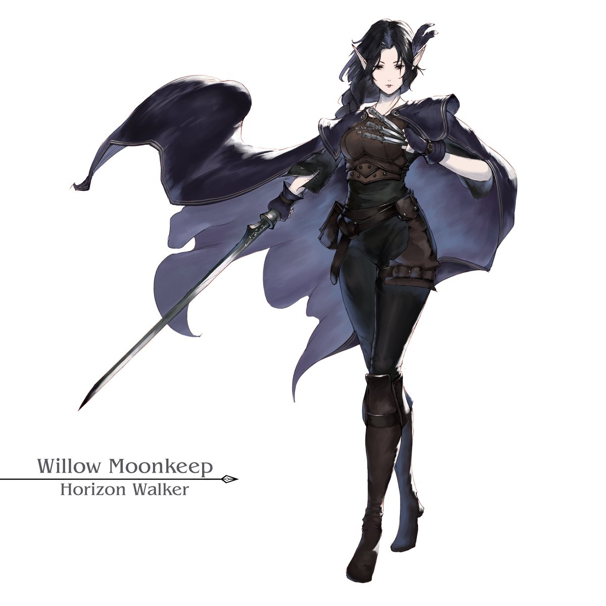 aaand its done! a Pallid Elf Horizon Walker Ranger. . . .  #DungeonsAndDragons #DnD #dndartists #art #dnd5e #ranger #horizonwalker, image size:1200x1200