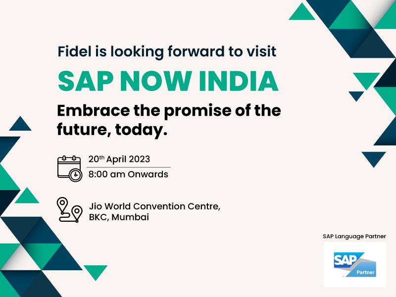 FidelTech's tweet photo. The largest #SAP event in #India is happening this year at #Mumbai on 20 Apr 2023.

@FidelTech, being SAP Language Partner, is looking forward to sharing our expertise with the community.

Meet Umesh Jawalkar, to know  #LanguageLocalization of SAP and Reports. 

#SAPNOWIndia https://t.co/1swnzu2DG7