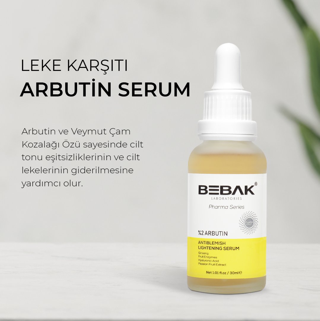 bebaklab's tweet photo. Bebak Pharma Leke Karşıtı Arbutin Serum, içeriğindeki Arbutin ve Veymut Çam Kozalağı Özü sayesinde cilt tonu eşitsizliklerinin ve cilt lekelerinin giderilmesine yardımcı olur 💛 https://t.co/bHbCHKxbd2