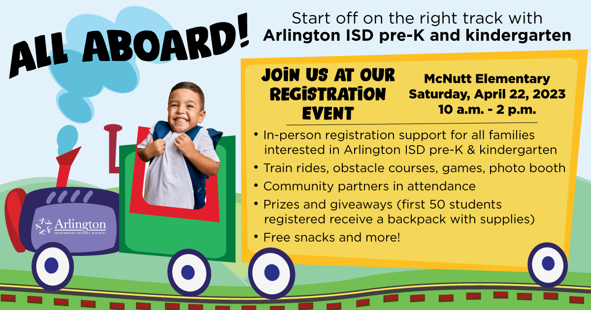 Pre-k and Kindergarten Registration event  April 22, 10-2 at Mc Nutt Elementary.